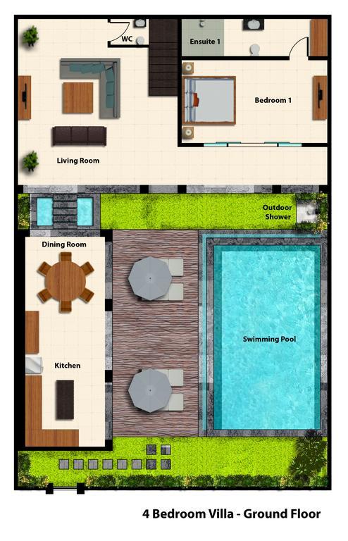 Villa Echo Beach Кута Экстерьер фото